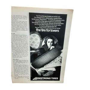 1970 Armstrong Tires Surveyor 78 Vintage Print Ad Tire For Lovers